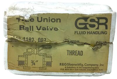 GSR Fluid Handling 1182-007 3/4 in Threaded Ball Valve
