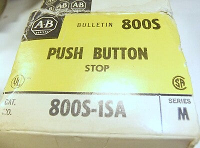 Allen-Bradley 800S-1SA Ser M Red Stop Pushbutton in Enclosure
