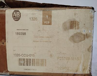 Allen-Bradley 1326-CCU-015 15 M Shielded Servo Motor Feedback Cable