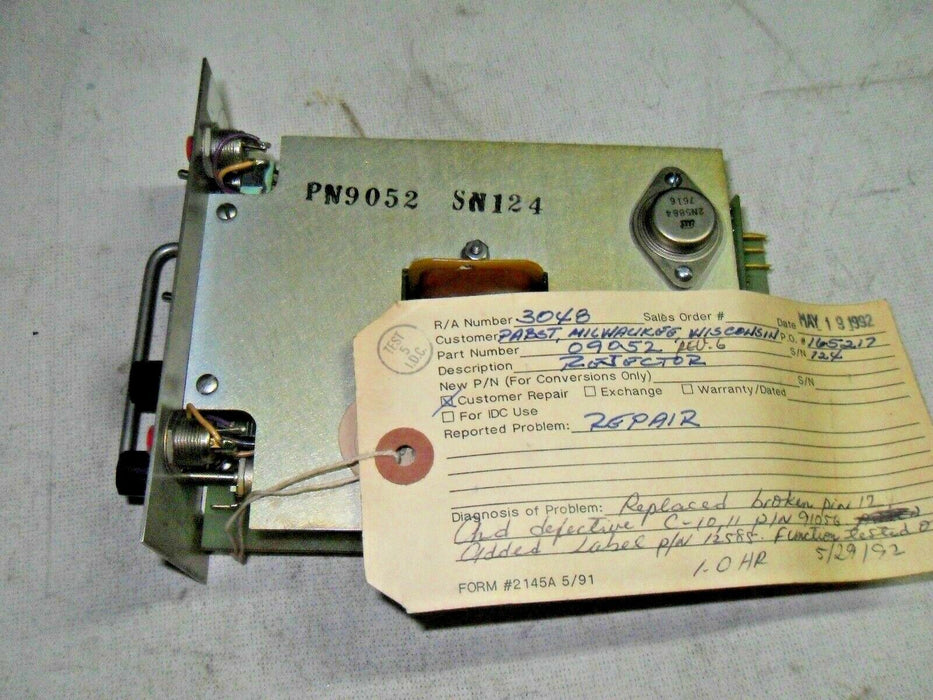 Industrial Dynamics 9052 Rejector Module