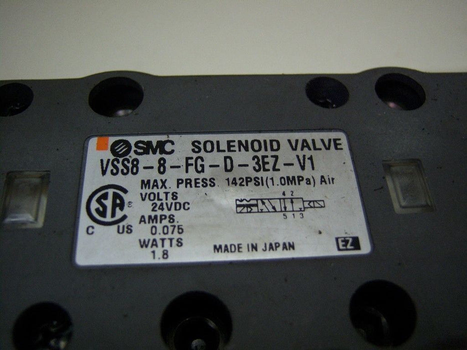 SMC Solenoid Valve VSS8-8-FG-D-3EZ-V1 24VDC 1.8W