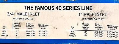 Watts 40XL-5 3/4 in Pressure and Temperature Relief Valve