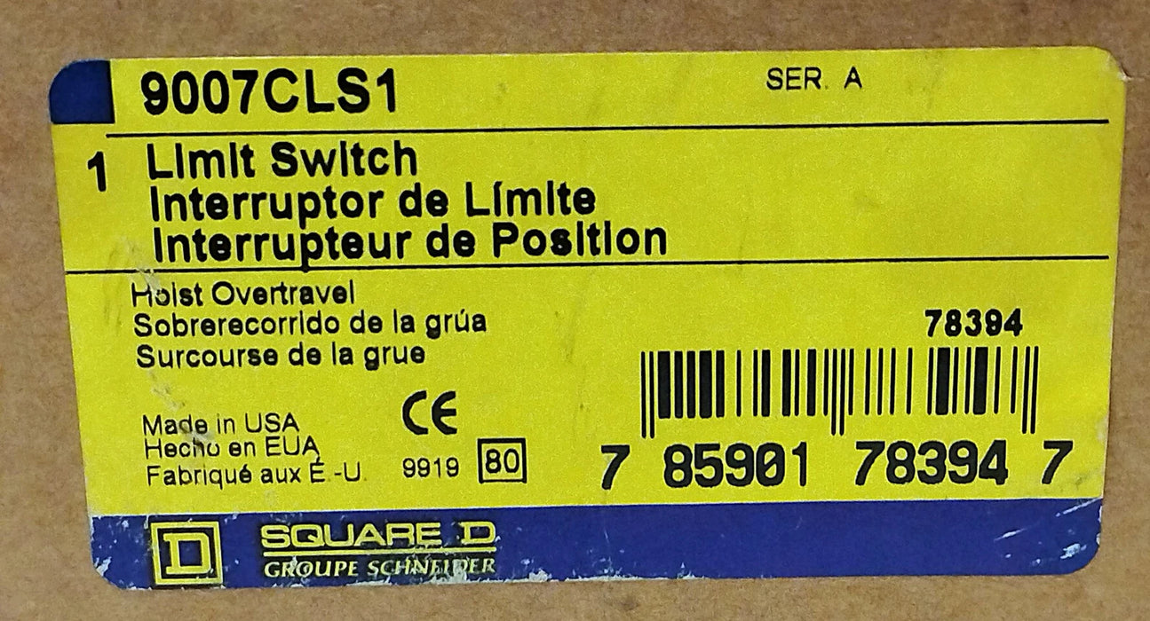 Square D 9007-CLS1 600 V AC Rotary Gear Limit Switch for Hoist Overtravel