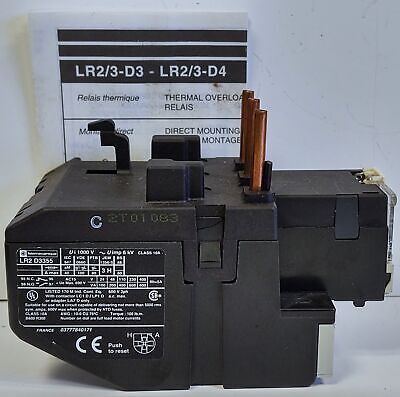 Telemecanique LR2-D3355 3-Phase 600 V 30/40 A Thermal Overload Protection Relay