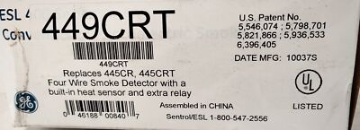GE ESL 449CRT 12-24 V DC 4-Wire Self-Diagnostic Photoelectric Smoke Detector