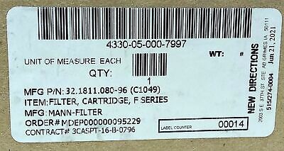 Mann Filter C1049 32.1811.080-96 Compressed Air Filter