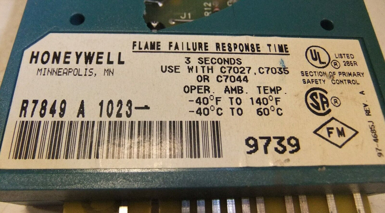Honeywell R7849A1023 R7849 A 1023 R7849-A-1023 Ultraviolet Flame Amplifier
