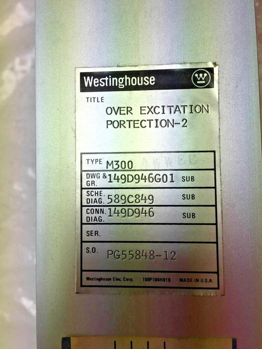 Westinghouse 149D946G01 Over Excitation Protection-2