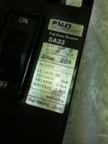 Fuji ELECTRIC SA33 CIRCUIT BREAKER