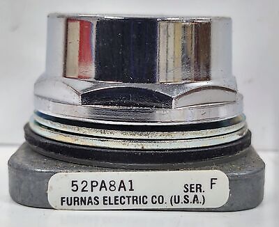 Furnas 52PA8A1 Push Button Operator with Black Flush Cap