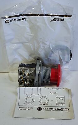Allen-Bradley 800T-D6A Red Mushroom Head Pushbutton
