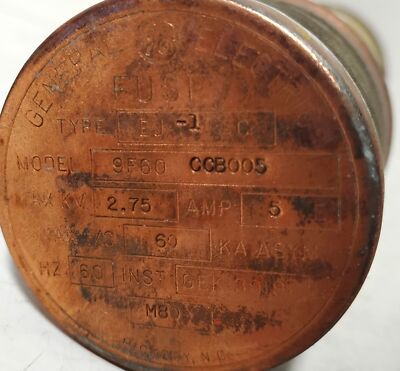 GE 9F60CCB005 2.75 kVA 5E Amp Type EJ-1 Size C Fuse