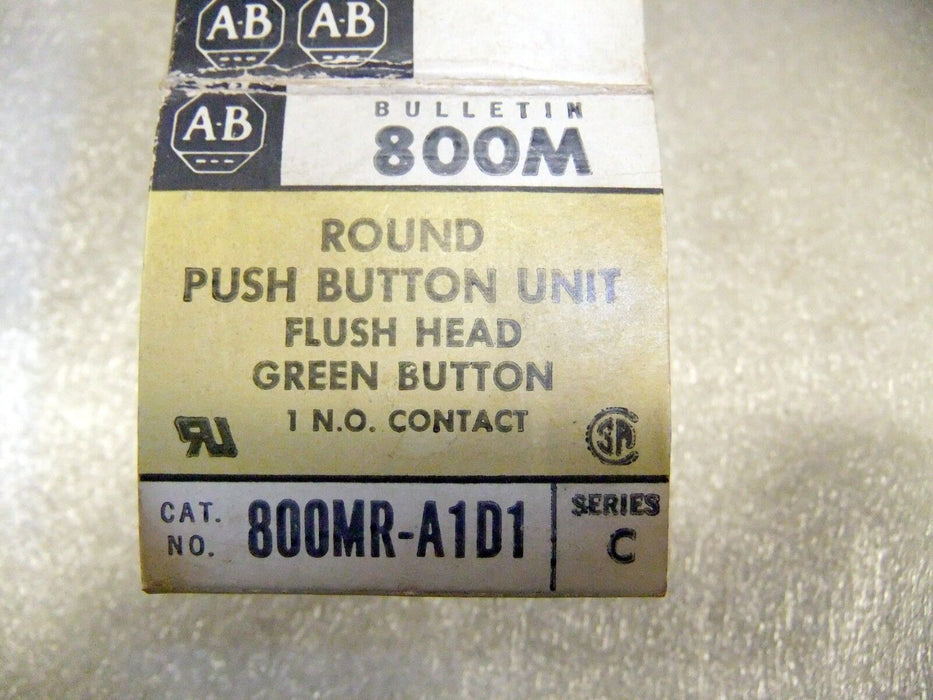 Allen-Bradley 800MR-A1D1 Round Push Button Flush Head Green