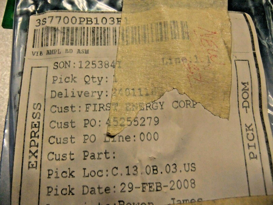 GE Amplifier Card 3S7700PB103F1