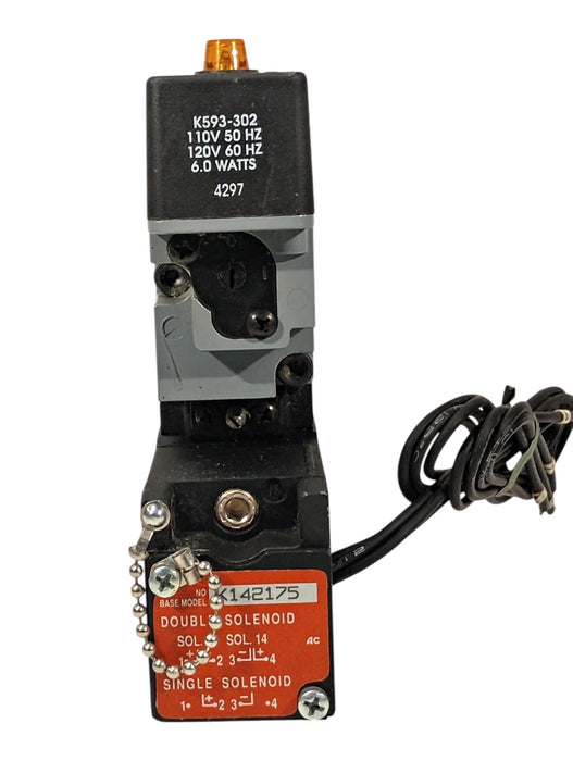 Parker AL11323BKN5301B 150 psi Pneumatic Solenoid Valve w 110/120 V AC Coil
