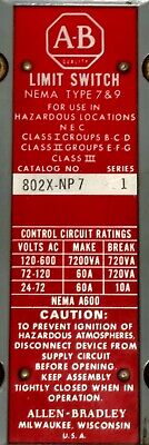 Allen-Bradley 802X-NP7 Limit Switch