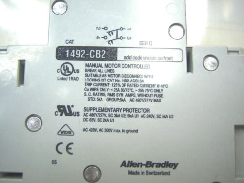 Allen-Bradley Circuit Breaker 1492-CB2-G050 5A 2P
