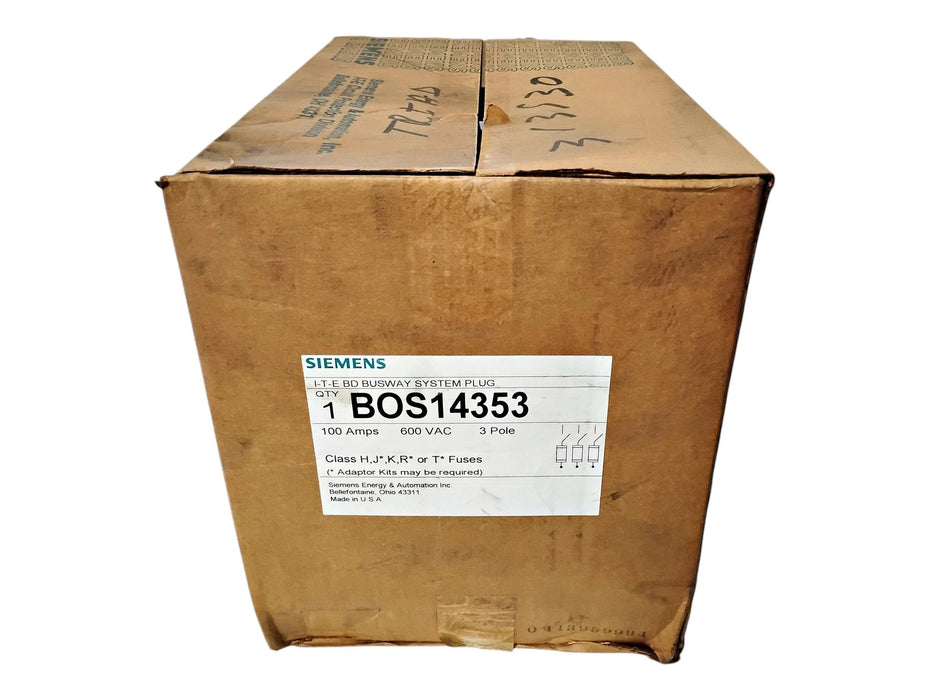 Siemens BOS14353 100 A 600 V AC 3 P ITE BD Busway System Plug