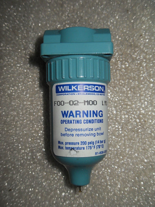 Wilkerson F00-02-M00 200Psig Filter