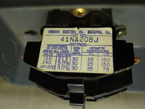 Furnas Contactor 30A in Enclosure 41NA20BJ 24V Coil
