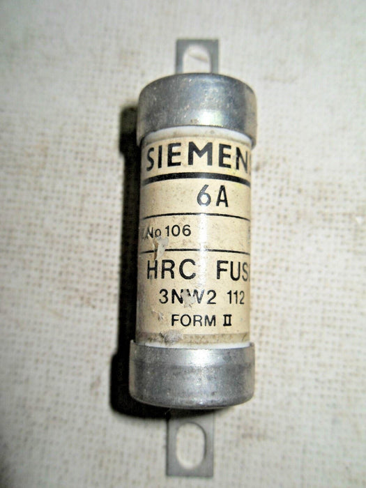 4 Siemens 3NW2 112 6A 600V Fuses