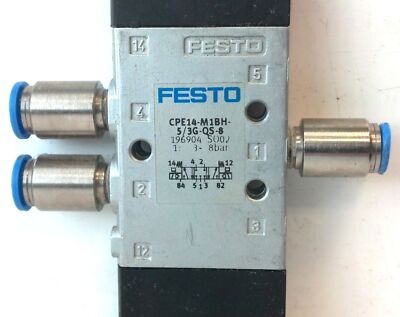Festo CPE14-M1BH-5/3G-QS-8 196904 24 V DC 5/3 Way Solenoid Valve