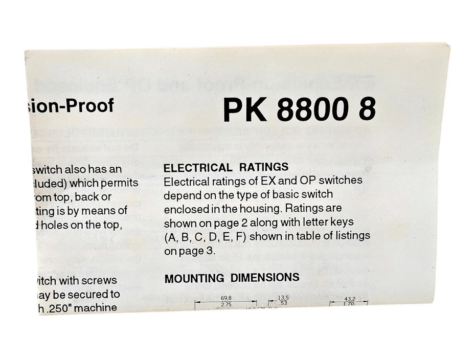 Honeywell Micro Switch EX-AR30 Explosion Proof Roller Lever Snap Limit Switch