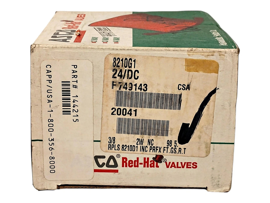 ASCO 8210G1 200 psi Solenoid Valve w/ 24 V DC Coil