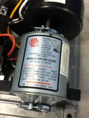World Dryer Corp Model 210 Dryer Motor