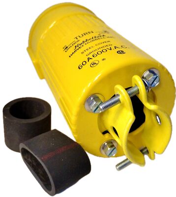 Hubbell HBL26418 600 V AC 60 A 3 Pole 4 Wire Plug