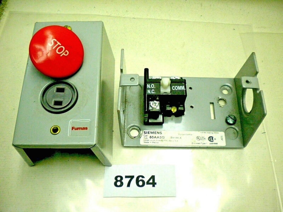 Furnas Push Button Station Stop 50AA3G 1 Hole