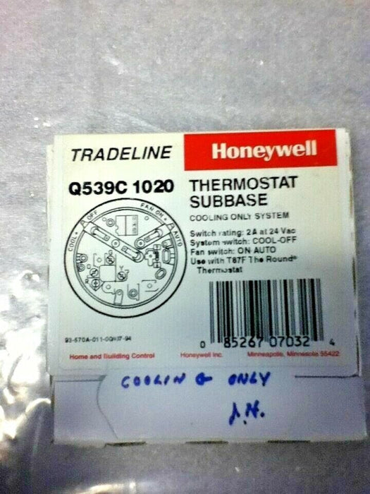 4 Honeywell Q539A-1014 AND Q539C-1020 Thermostat Subbases