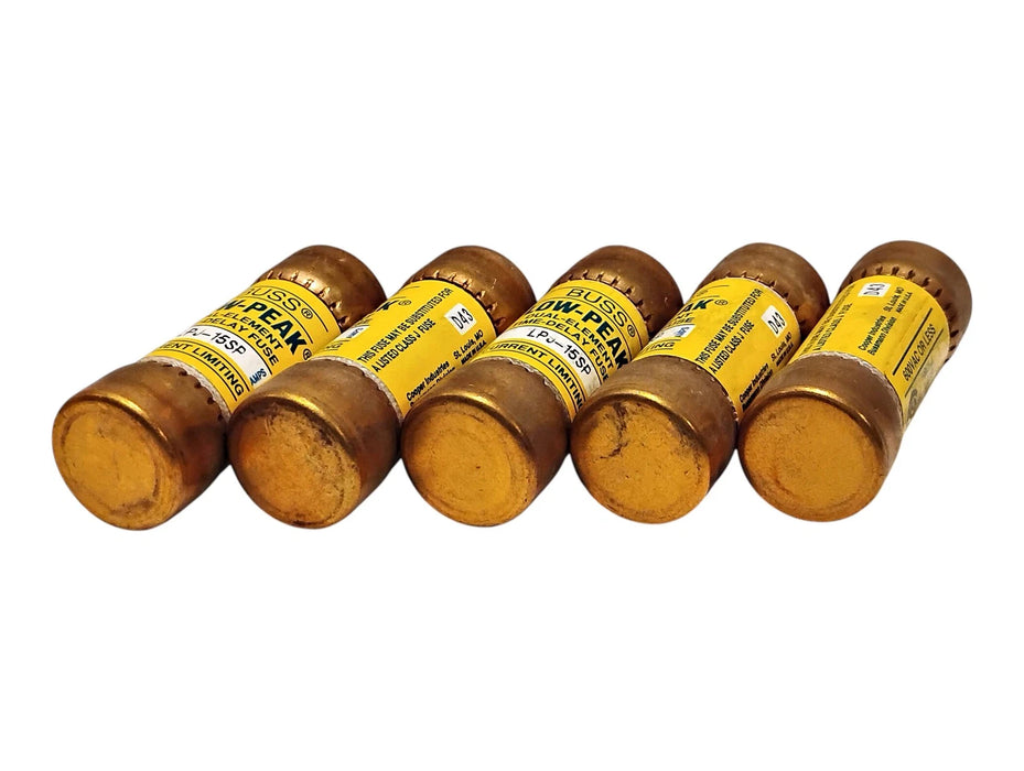 Bussmann LPJ-15SP 600 V AC 15 A Class J Current-Limiting Time-Delay Fuses