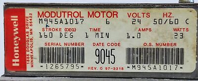 Honeywell M945A-1017 160 Degree 1 Min 1 A 24 V HVAC Damper Actuator