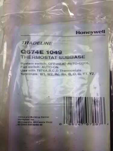 Honeywell Q674E-1049 THERMOSTAT SUBBASE