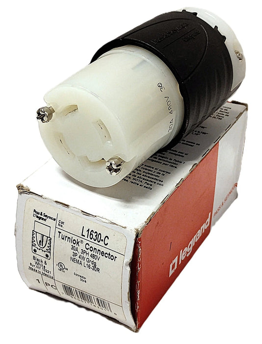 Legrand L1630-C 480 V AC 30 A L16-30R 2 Pole Locking Electrical Plug Receptacle