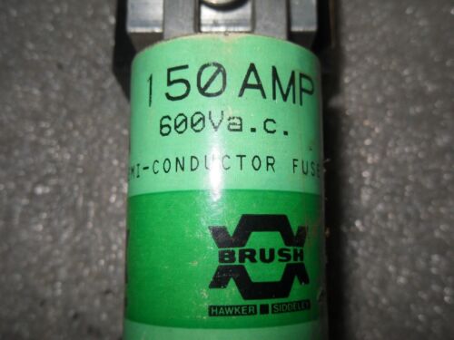 1 BRUSH XL60C150 SEMICONDUCTOR FUSE W/ 1BS102 HOLDERS
