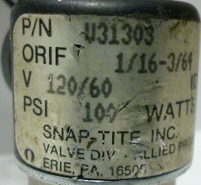 Parker V-31303 Snap-Tite Solenoid Valve
