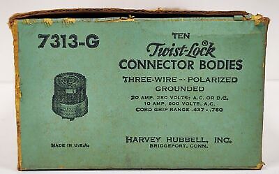 Hubbell 7313-G Twist-Lock 3P 250VDC/600VAC 10-20A Plug Receptacle