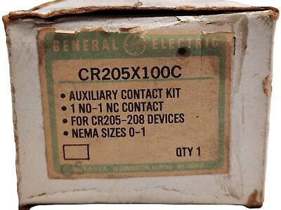 GE CR205X100C Auxiliary Contact Kit for CR205-208 Devices NEMA Sizes 0-1