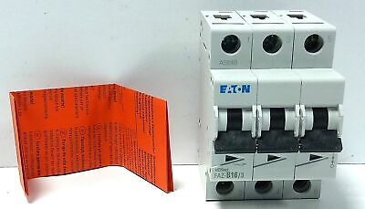 Eaton FAZ-B16/3 277VAC/125VDC 16 A 3 Pole Miniature Supplementary Protector