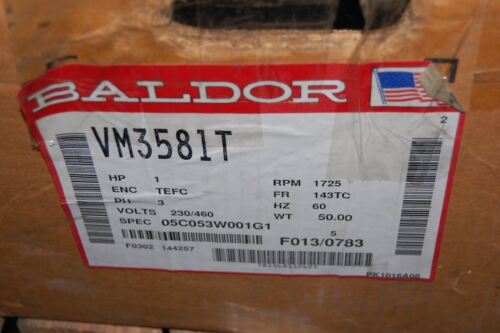 Baldor Motor VM3581T 1 HP