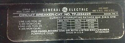 GE TFJ224225 225 A 480 V AC / 250 V DC 1 PH 2 P Molded Case Circuit Breaker