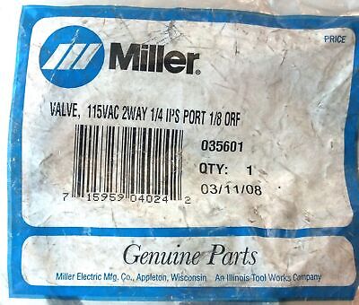 Miller 035601 1/4" IPS 110/120 V AC 90 PSI 2-Way Solenoid Valve
