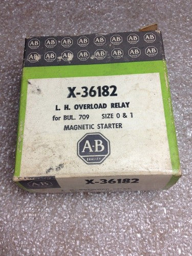 Allen-Bradley X-36182 LH Overload Relay for Size 0 & 1 Starter - Lot of 2