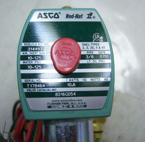 ASCO Valve 8315G054 24 VDC 3/8" 10.1 Watts 10-125 Psi
