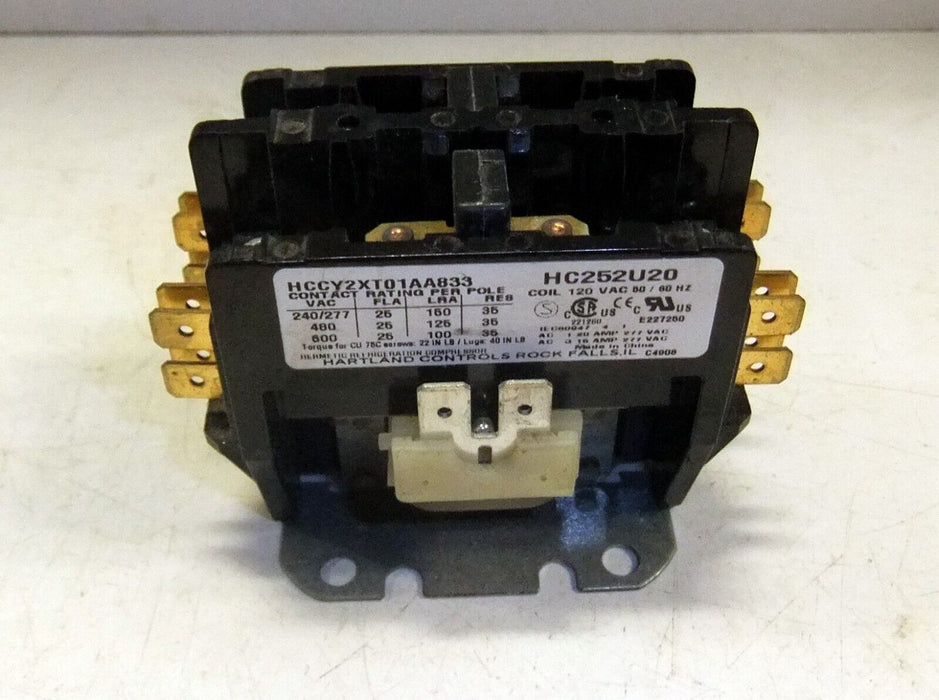 Hartland Controls Contactor HCCY2XT01AA833 2 Pole 120VAC