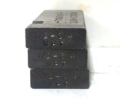Ridgid 47745 1/2" - 3/4" NPT Right Hand Universal Alloy Steel Pipe Dies