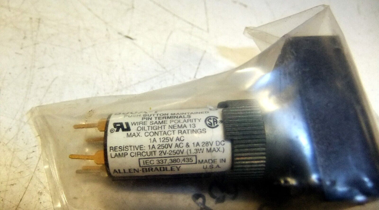 Allen-Bradley 800A-F Amber "jog Reverse" Push Button