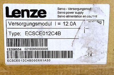 Lenze Americas ECSCE012C4B 12 A Servo Power Supply